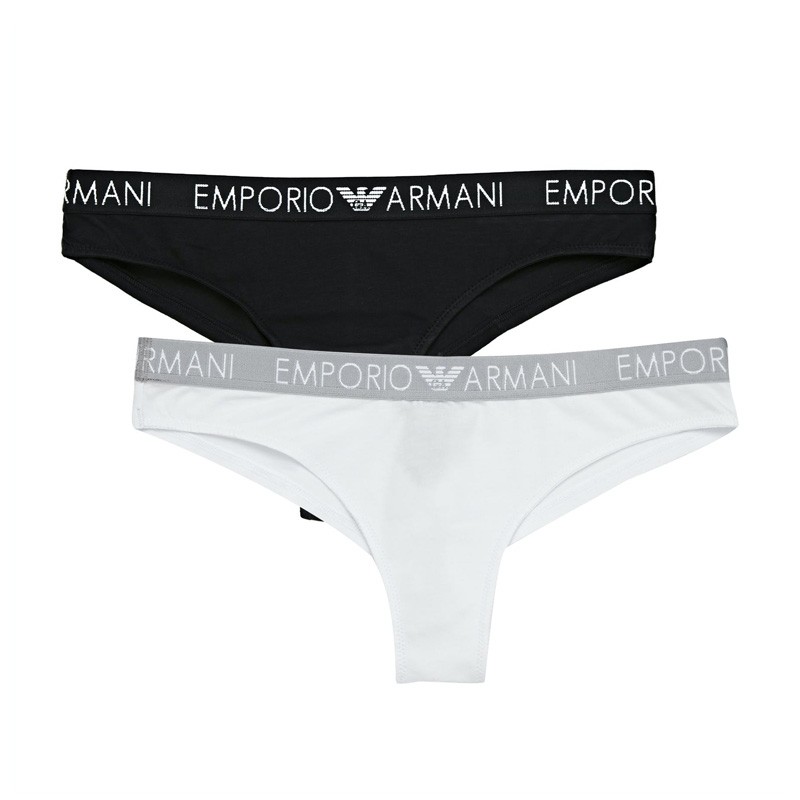 emporio armani/阿玛尼 女士内裤舒适无痕三角丁字裤2条装 送女友礼物