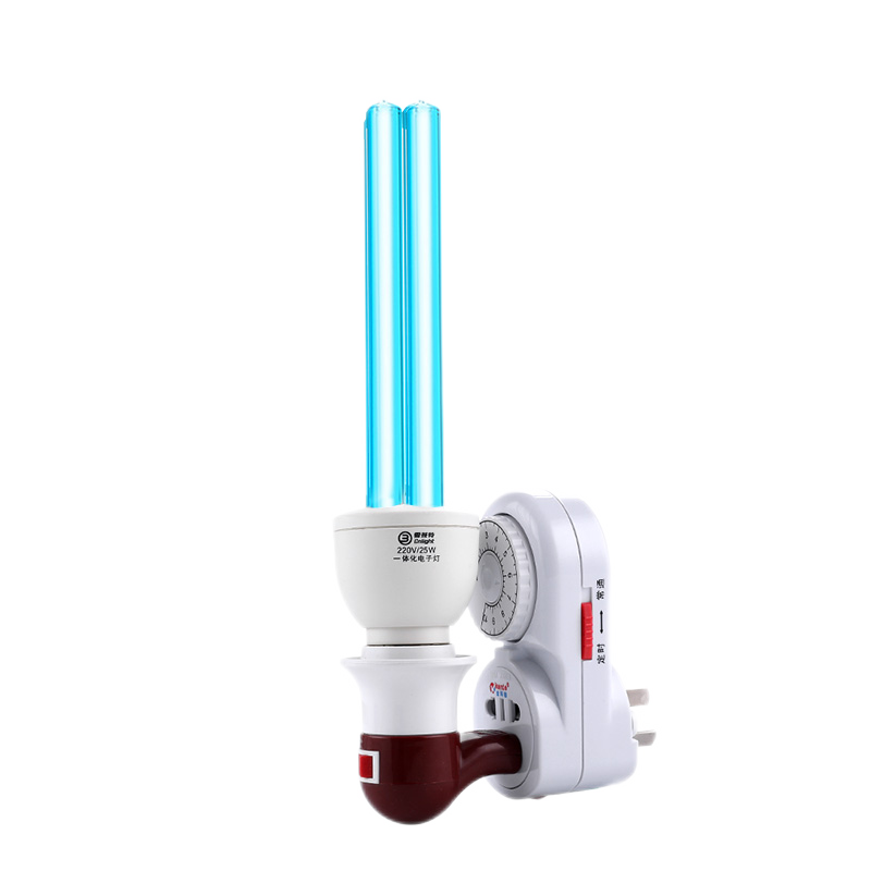 雪萊特（Cnlight）紫外線消毒燈家用殺菌燈E27螺口紫外線燈管燈泡紫外燈室內(nèi)除螨 25W 定時(shí)款 無臭氧