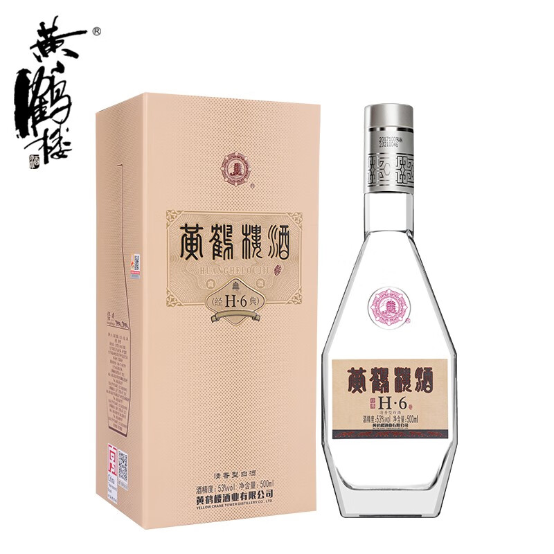 黄鹤楼酒 经典H6 53度500ml*1瓶 清香型白酒单瓶装无礼袋[周五粉丝日抢]怎么样,好用不?