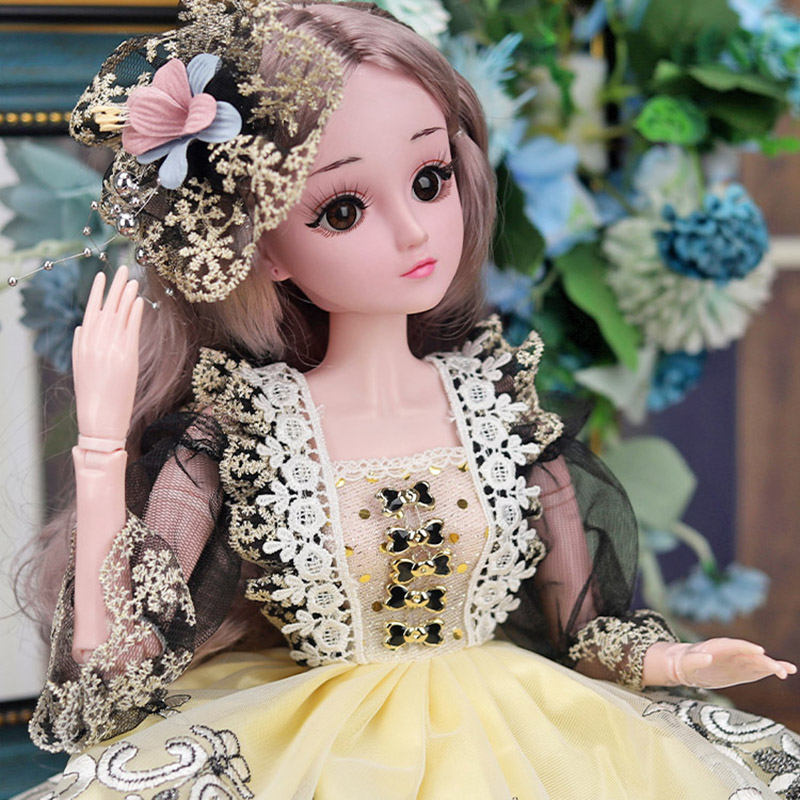 【60cm礼盒装】洋娃娃音乐眨眼智能对话女孩玩具公主换装娃娃套装会