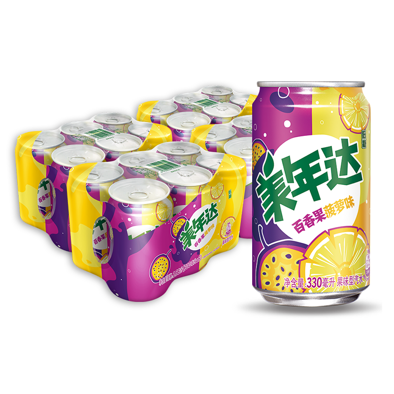 Mirinda百香果菠萝味:夏日必喝神器,口感佳,价格稳定