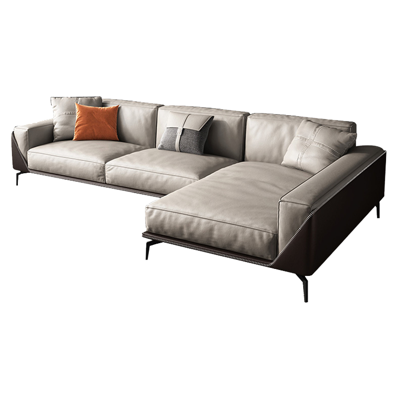 MELCHERS 沙发 意式轻奢真皮羽绒沙发客厅现代简约转角贵妃纳帕皮沙发北欧风 单人位 进口超纤皮+羽绒版