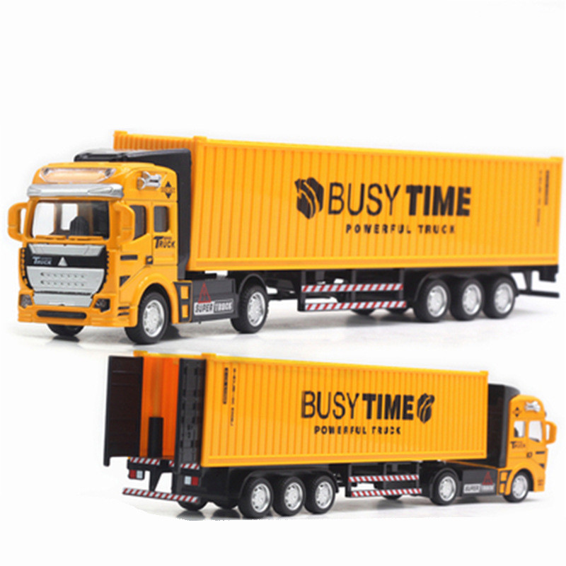 凌速凌速-儿童玩具合金货柜车集装箱运输车 集装箱运输车（黄色）2212-6黄
