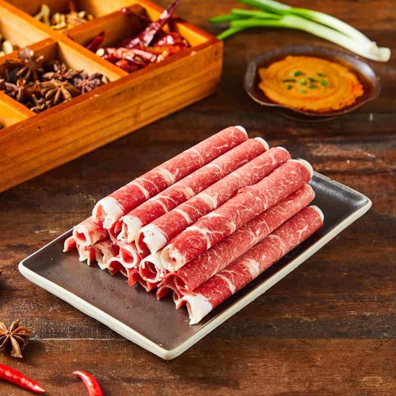 天谱乐食  澳洲M9和牛原切雪花牛肉卷220g/盒火锅烧烤肥牛卷 【不加TG酶】