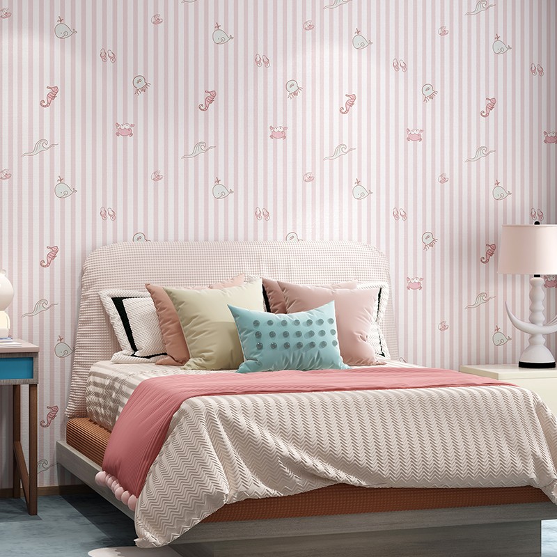 索菲斯墙纸自粘卧室温馨公主少女孩学生宿舍粉色ins防水防潮背景墙