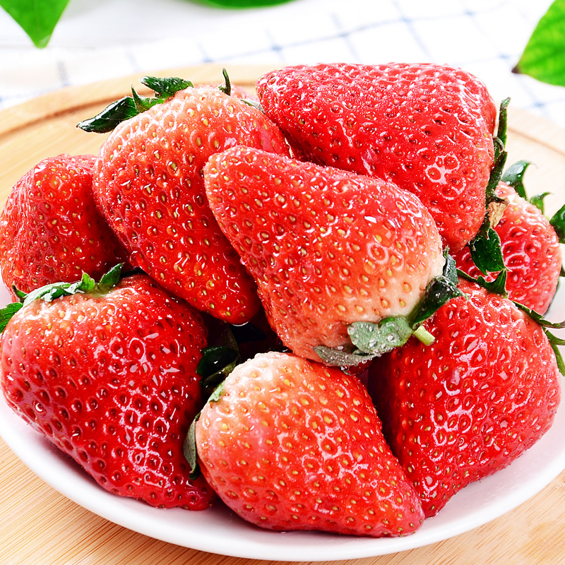 草莓  奶油99甜草莓 新鲜当季孕妇水果红颜牛奶2.8公斤 两盒尝鲜装1KG
