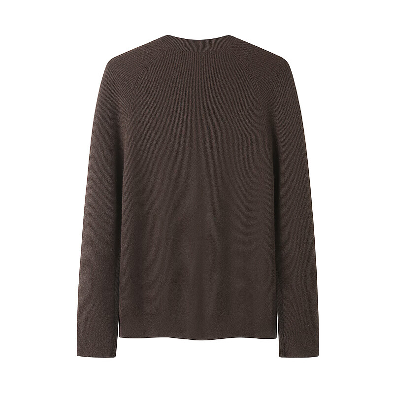 MAYOR男装 全羊绒保暖咖啡色圆领羊绒衫 咖啡 L （105）