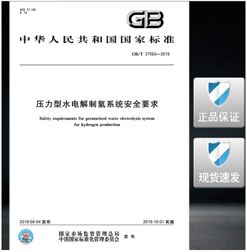 GB/T 37563-2019 压力型水电解制氢系统安全要求