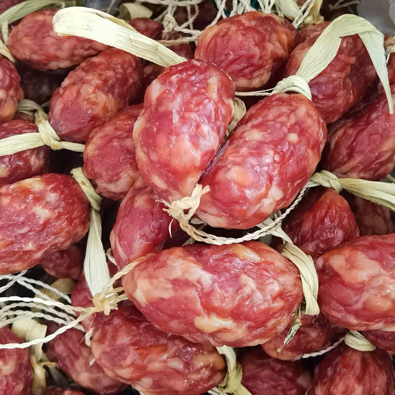 虎钢馋纯肉脆皮短肠粒粒肠七成瘦广式腊肠广东风味香肠特产 300g