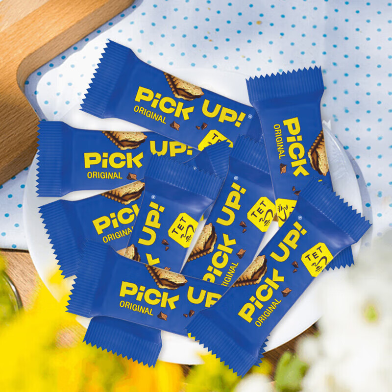 嫩个休闲 百乐顺pickup巧克力味零食牛奶德国进口夹心饼干 巧克力夹心