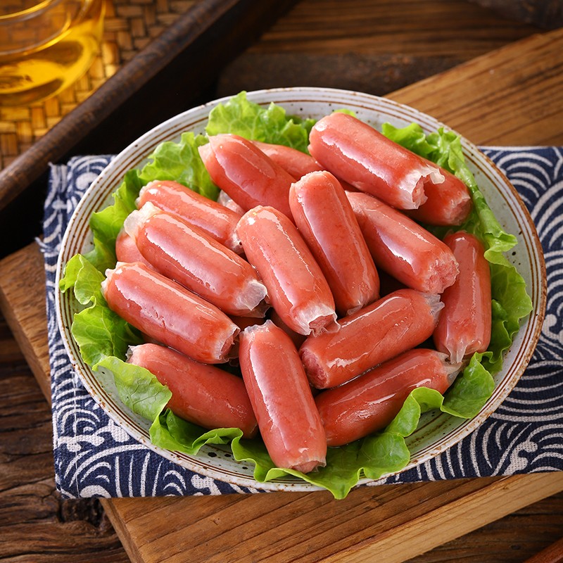 烧烤小香肠 脆皮肠 火锅食材 早餐食材 熟食香肠生鲜 中华老字号