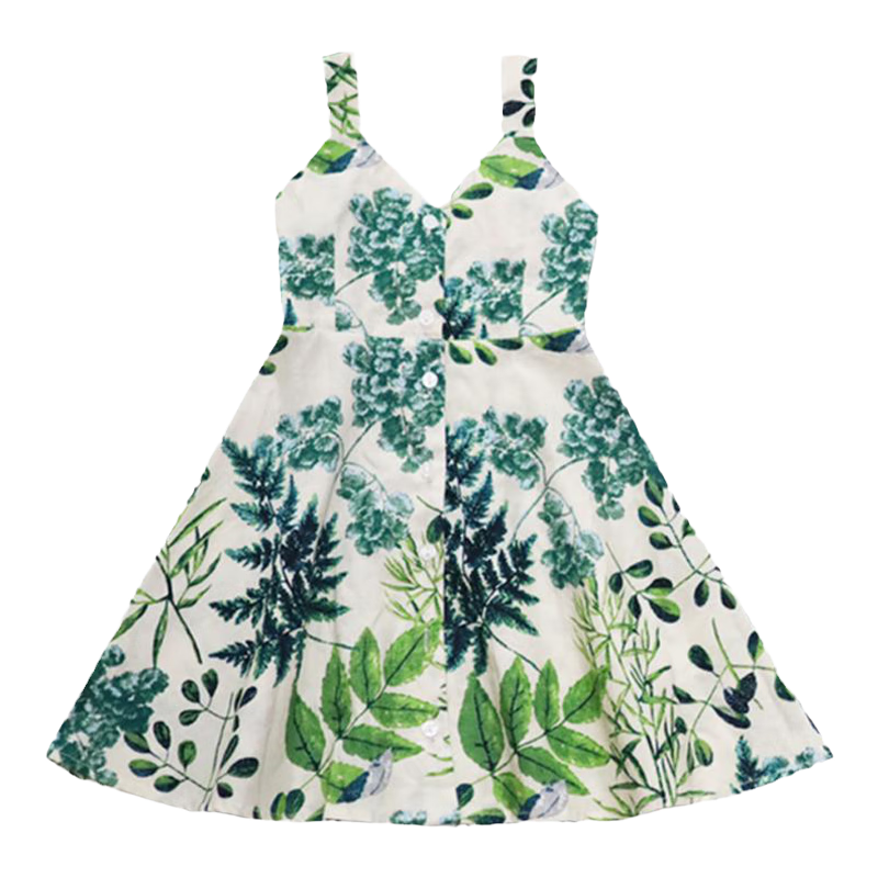 duckkids亲子装一家三口海边度假母女裙三亚云南夏威夷衬衫沙滩母女