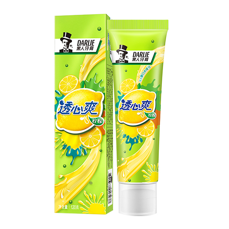 好来黑人透心爽柠檬清新香型牙膏清洁牙齿呵护牙龈温和清新口气成人男