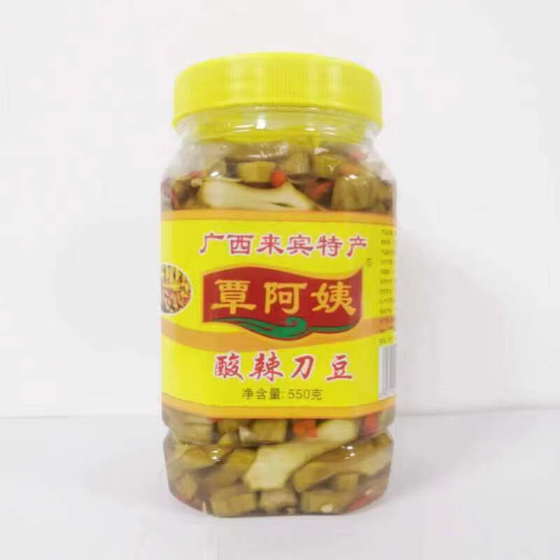 广西来宾特产550克刀豆覃阿姨酸辣刀豆拌面拌饭可口 覃阿姨酸辣刀豆
