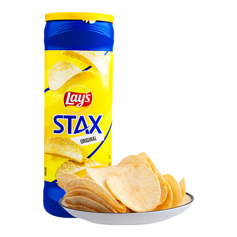 Lay's 乐事 薯片休闲零食膨化食品 墨西哥进口 经典原味桶装薯片163g