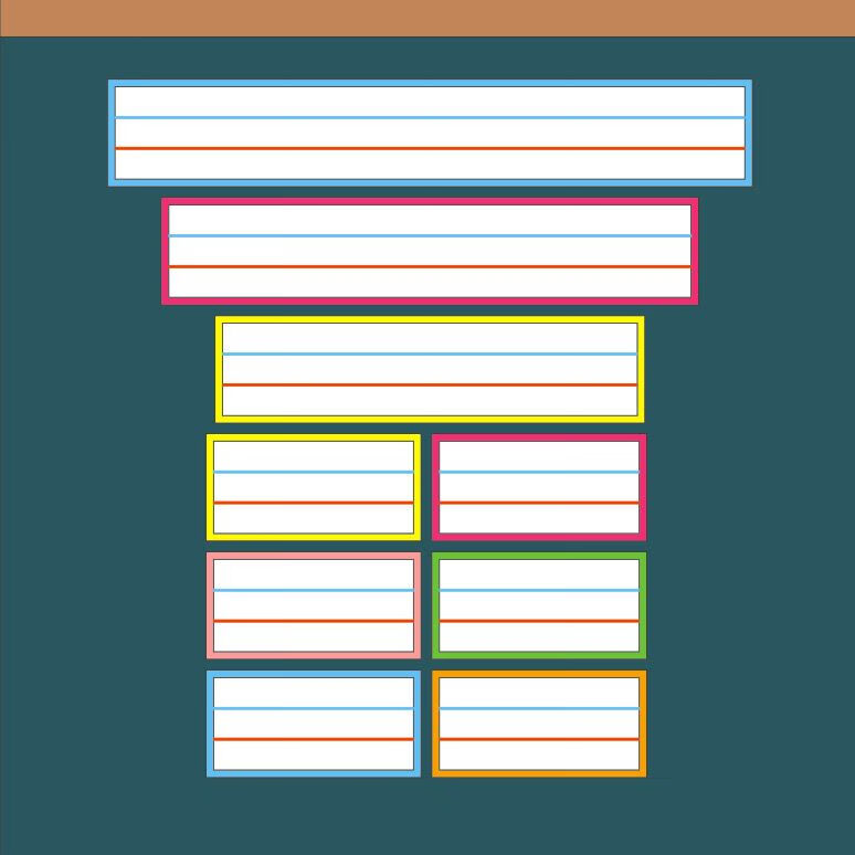 瀛乐磁性彩色四线三格黑板贴小学英语教具英语公开课板书磁性贴空白贴