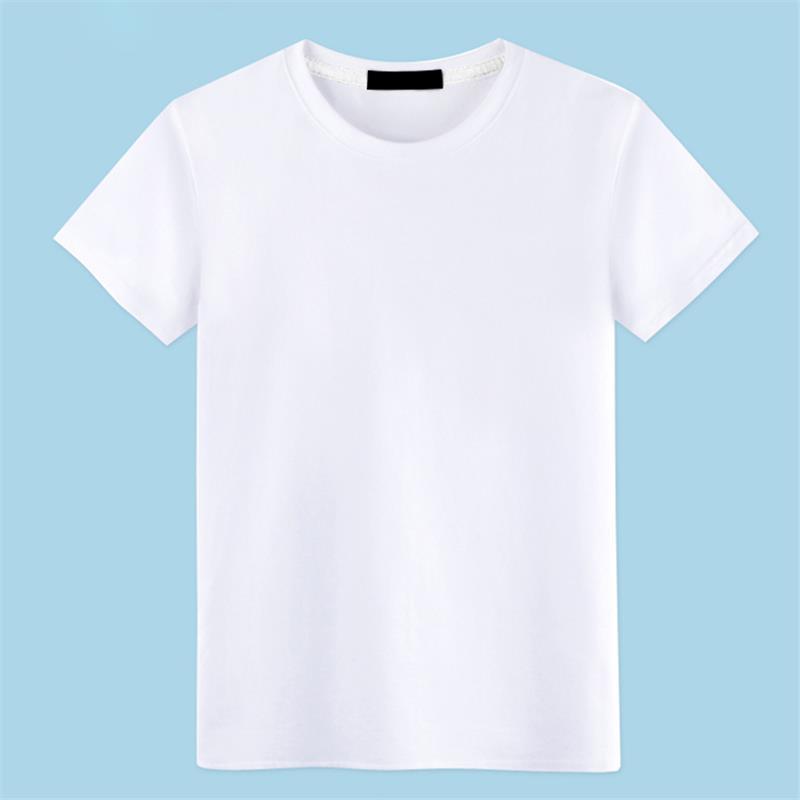 纯黑色纯色男士短袖t恤单色全黑纯白全白素色丅净版半袖上衣 白色圆短