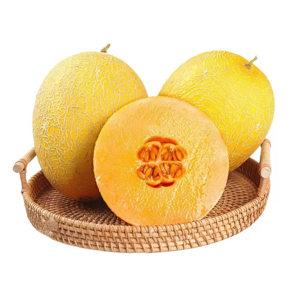 马保果新疆黄皮哈密瓜新鲜吐鲁番火焰蜜瓜纯甜蜜瓜当季孕妇水果脆甜多