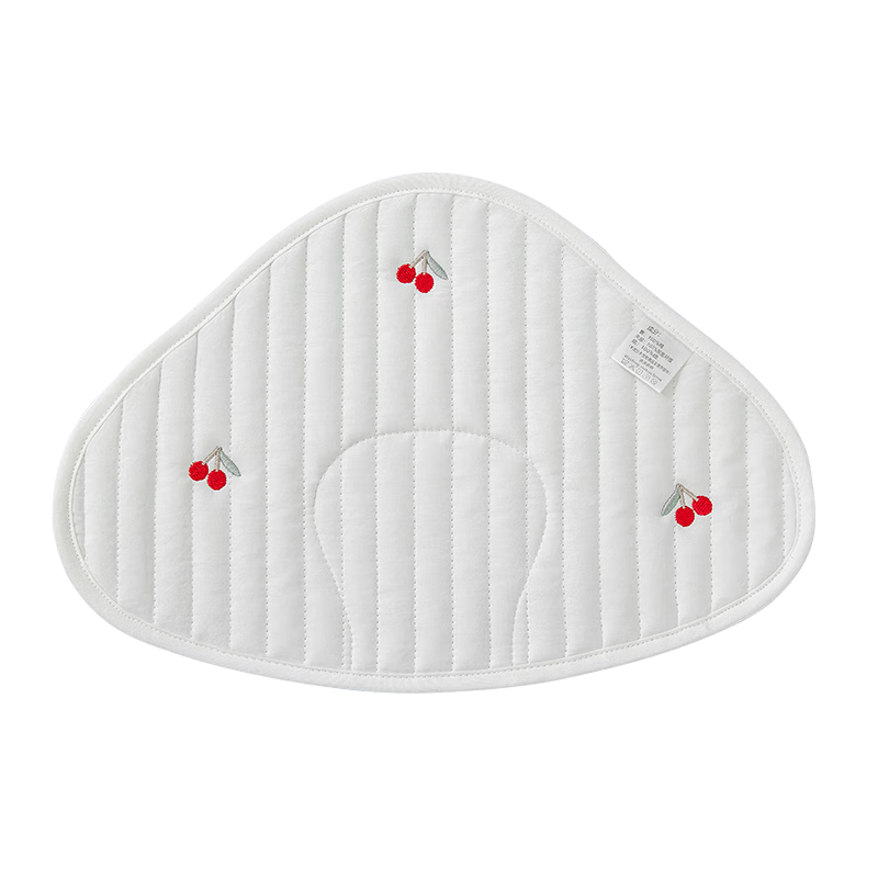 貝谷貝谷云片枕寶寶0-6個(gè)月定型護型枕巾可水洗新生兒吸汗透氣嬰兒枕頭 親親草莓 升級抑菌款