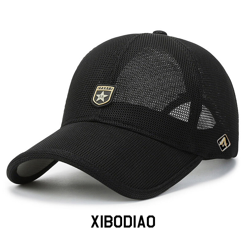 xibodiao品牌遮阳帽男防晒户外眼透气帽子男士夏季爸爸休闲棒球帽女