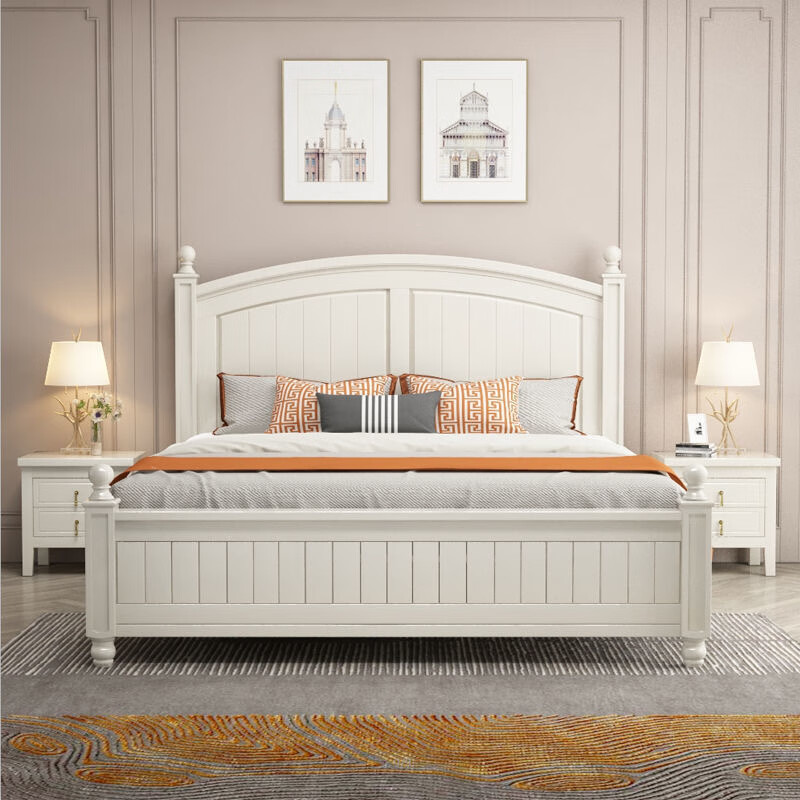 红苹果(red apple)品质儿童床美式轻奢1.8米现代简约主卧双人床1.