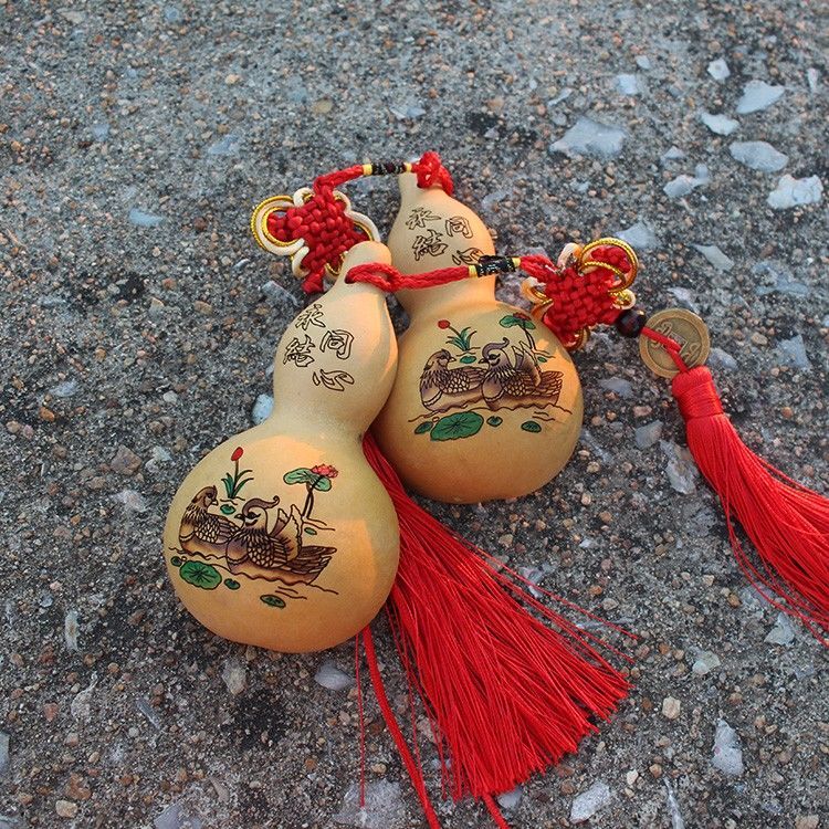 领跃腾信交杯酒葫芦天然葫芦合卺酒杯婚庆道具酒具夫妻交杯酒水杯大小