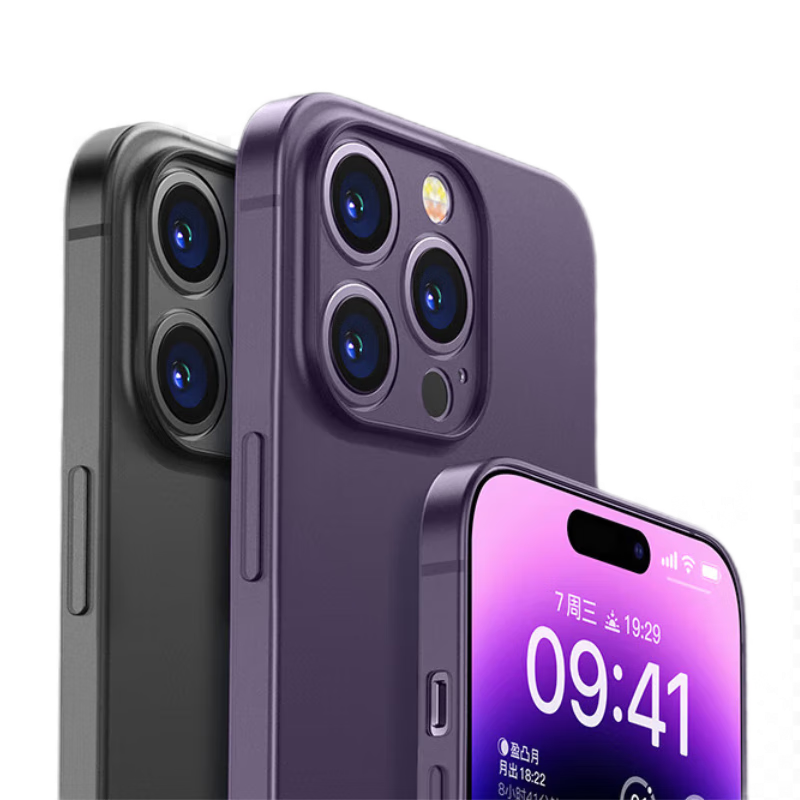 卡莱澳 苹果14promax手机壳超薄iphone14promax磨砂保护套防指纹全包超薄防摔软壳 暗夜紫