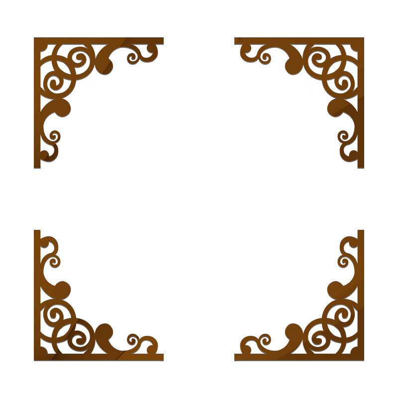 京噶新中式角花装饰吊顶对角中式客厅吊顶屋顶花装饰条亚克力3d立体墙