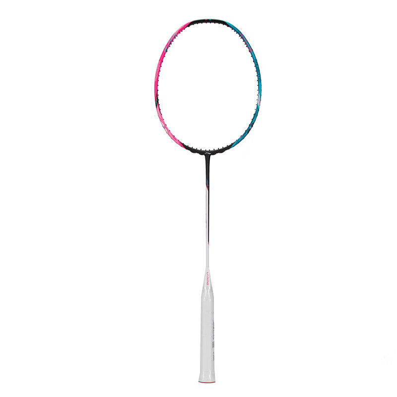 李宁(LI-NING)羽毛球拍全碳素纤维超轻专业级战戟系列速度型进攻单拍免费拉线 战戟8000粉绿4U单拍-送线送手胶