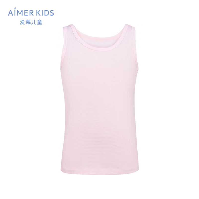 Aimer kids爱慕儿童背心女童春夏纯色莫代尔家居打底窄肩背心AK1111102粉160属于什么档次？
