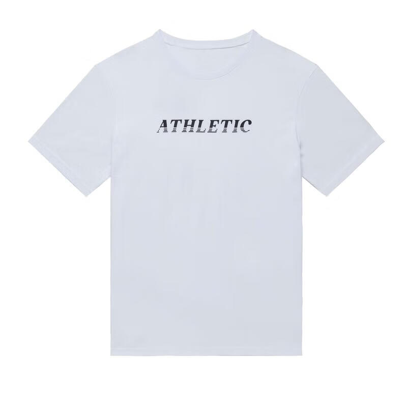 迪卡侬运动t恤打底衫宽松透气复古印花-白xl-4840275