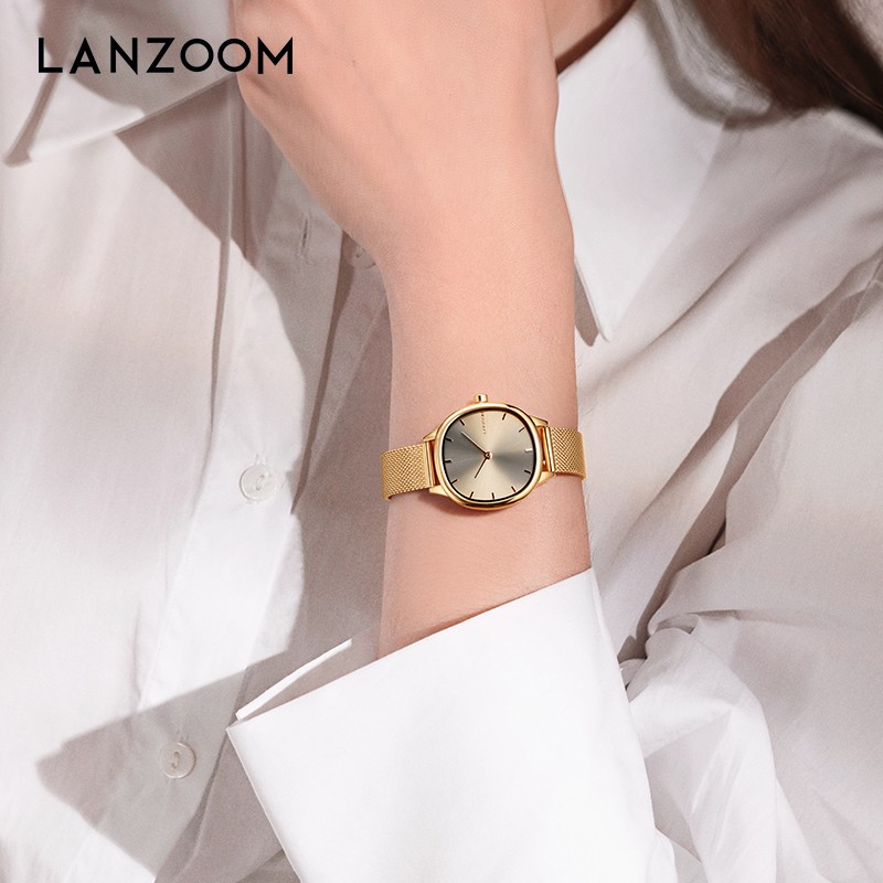 LANZOOM蓝族莫兰迪小金表手表女时尚腕表生日礼物送女友闺蜜同款礼物 【送女友礼物推荐】Jena02