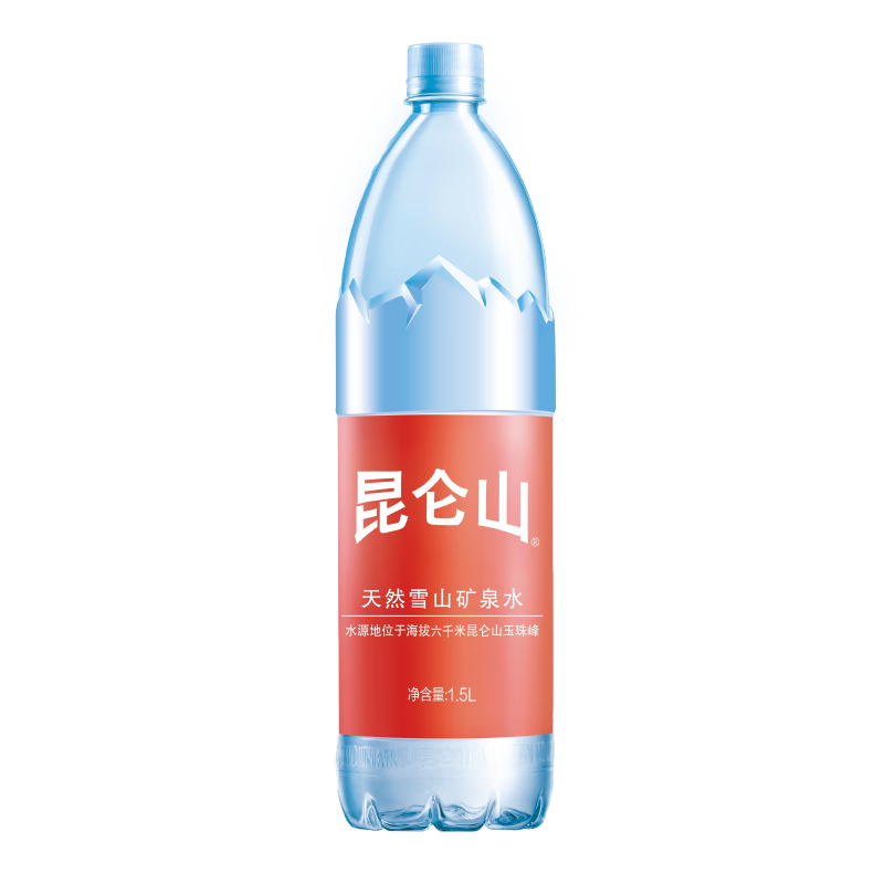 昆侖山雪山礦泉水議整箱裝高檔會(huì )商務(wù)水天然弱堿性純凈小分子團礦物質(zhì)水 1.5L12瓶1箱【運動(dòng)暢飲裝】