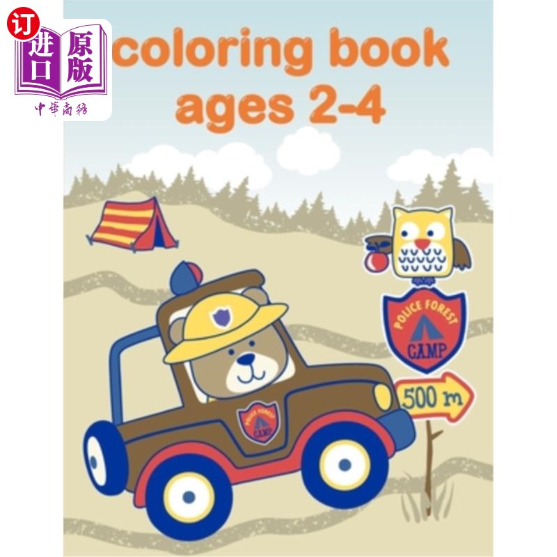 海外直订coloring book ages 2-4: coloring book, relax design for