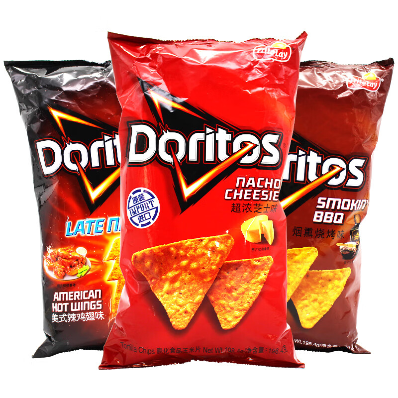多力多滋进口台湾doritos多力多滋超浓芝士玉米片175g 薯片土豆片休闲