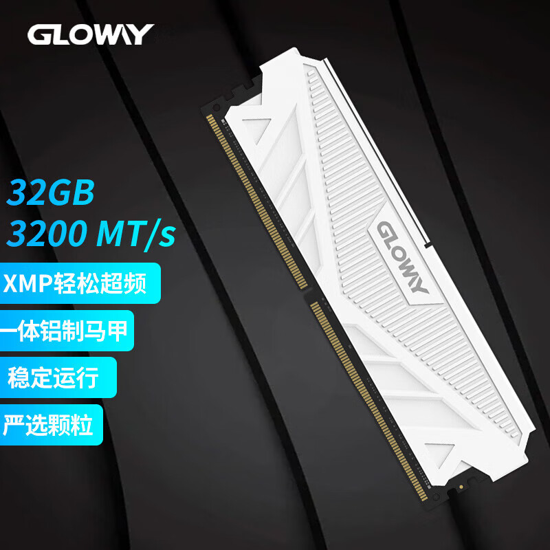 光威（Gloway）DDR4 3200 台式机内存 天策系列 32G  3200 皓月白