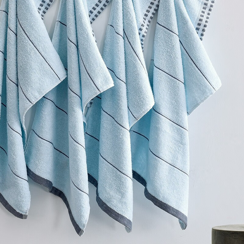 路易卡罗(louis kellog)纯棉毛巾1条装蓝溪lk-2119