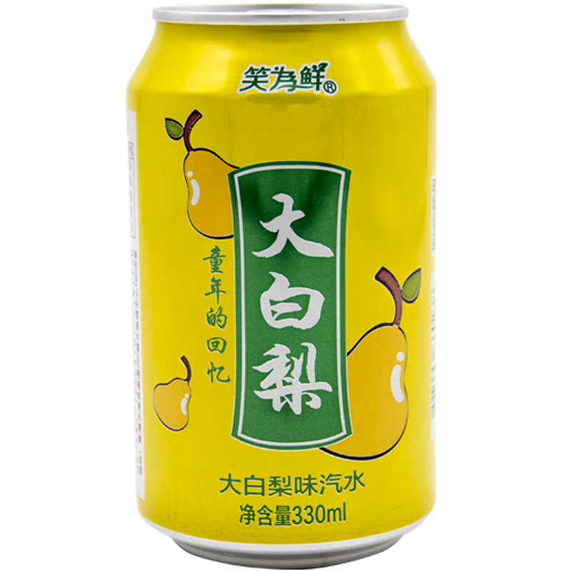 汽水330ml*12罐 怀旧饮料果味易拉罐碳酸饮料 大白梨汽水12罐(整提)