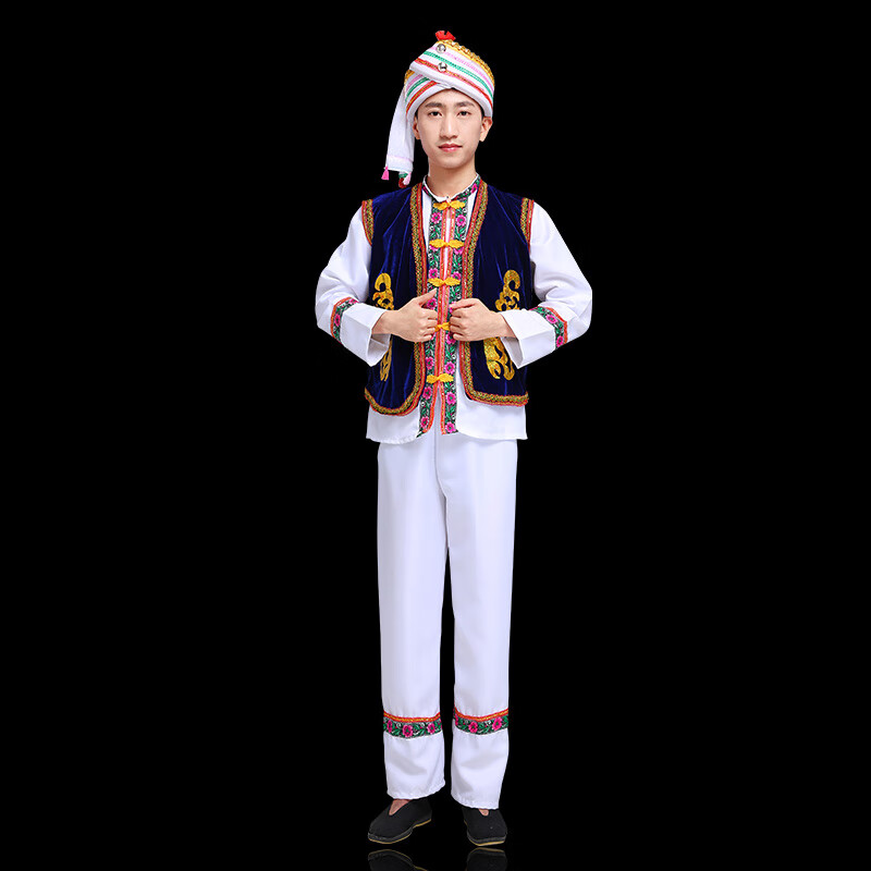 奢依君(sheyijun)纳西族马甲 白族服装男少数民族云南大理马甲马褂