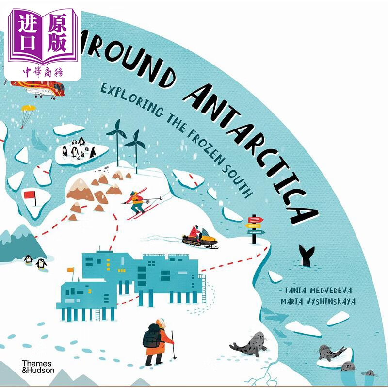 around antarctica 南极洲探险 英文原版 进口图书 儿童绘本 科学故事
