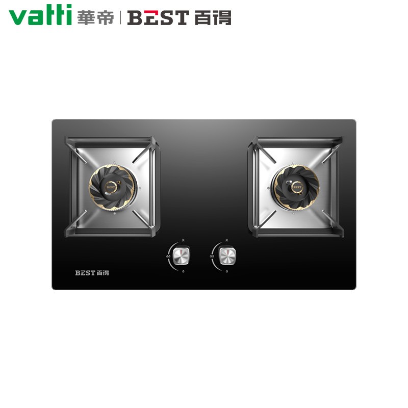 百得（BEST）华帝股份 JZT-JD65B 燃气灶具 煤气灶 5.2kW 大火力 猛火灶 零秒启动 瞬时点火 钢化玻璃 嵌入式 台嵌两用 铜火盖 聚能盘 保洁炉头 可调节底盘 一级能效(天然气)