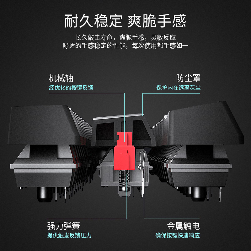 飞利浦(PHILIPS)机械键盘鼠标套装 有线键盘 游戏办公键盘台式机笔记本电脑键盘104键打字键盘 深蓝白拼色经典版（黑轴）