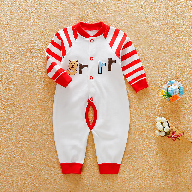 亲智婴儿连体开裆裤春秋宝宝秋装新生儿衣服冬季0-3月1岁纯棉睡衣哈衣