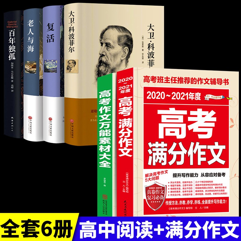 全套4册 百年孤独+大卫科波菲尔+复活+