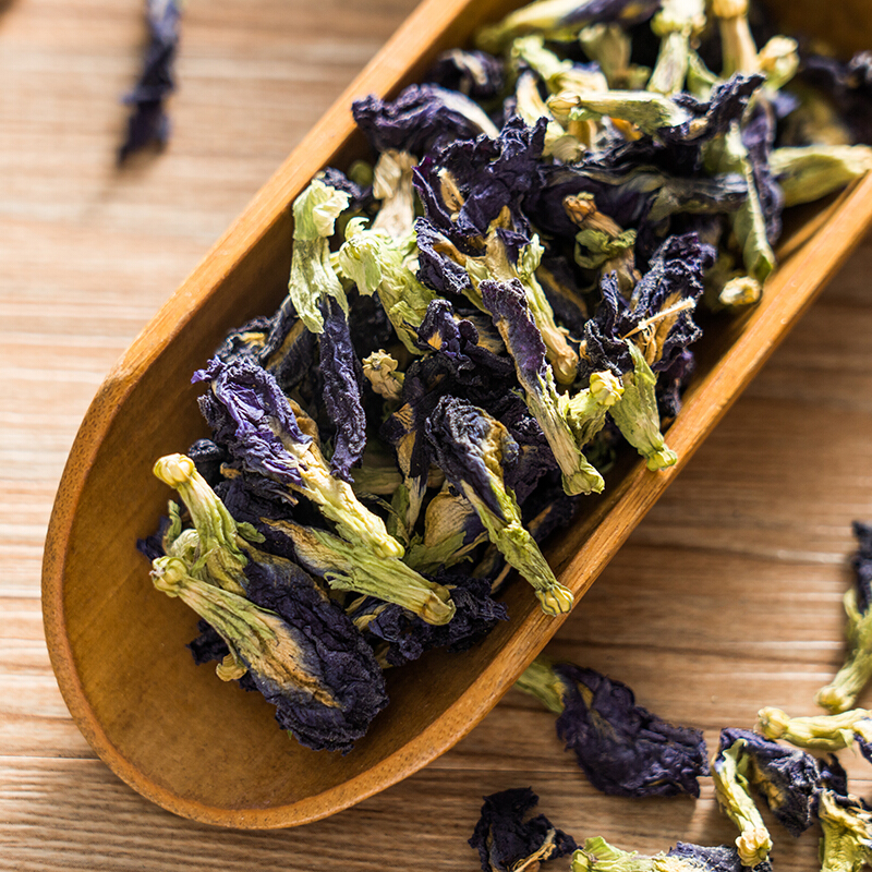 虎钢馋蝶豆花干花蓝蝴蝶花茶烘焙粉食用水果茶干蝶豆花茶