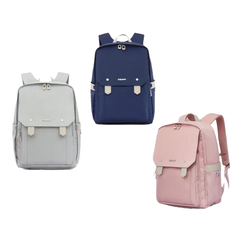 卡拉羊【云朵书包】中学生减负书包大容量高颜值男女生双肩包CX5474 水粉