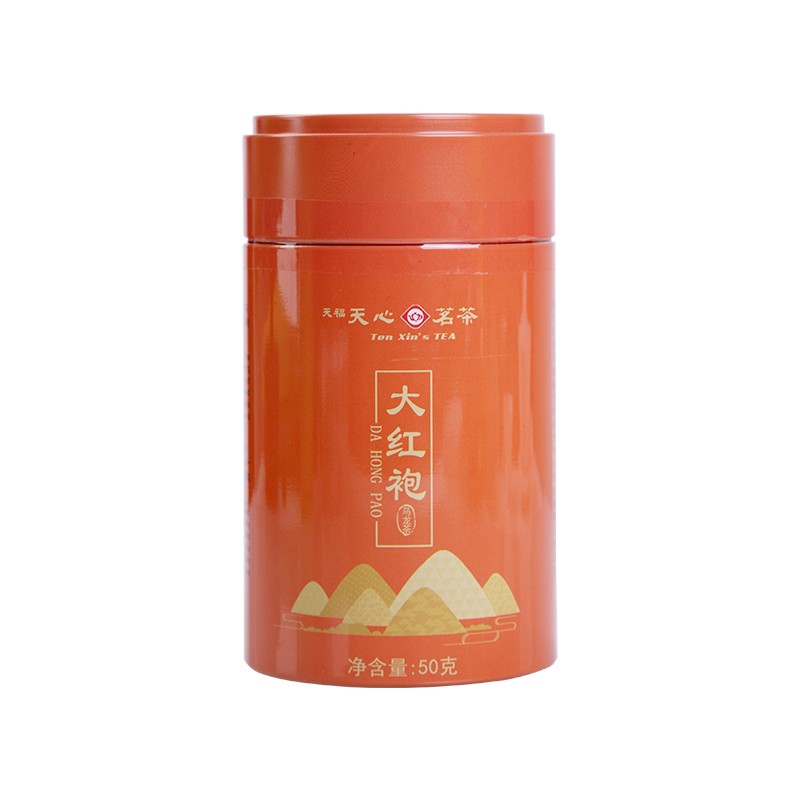 天福天心茗茶 新茶武夷大红袍乌龙茶 小罐装50克