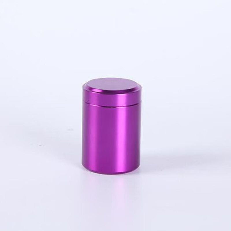 合金茶具小号气密携带盒子金属旅行不锈钢茶叶罐密封便携随身罐 紫色