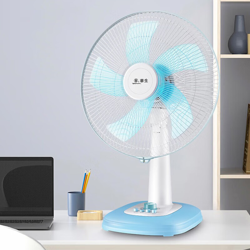 华生电风扇/台扇/低音风扇大风量家用办公电扇台式风扇 14吋大风量A1401台扇
