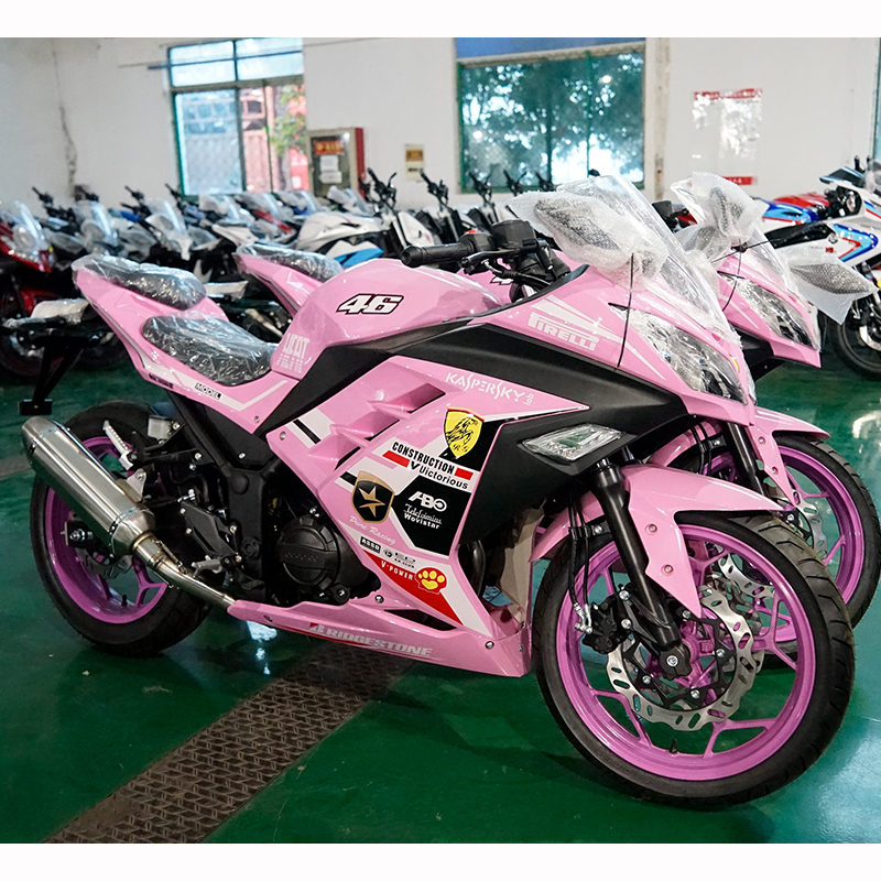 新国四小忍者摩托车跑车战隼400c双缸水冷电喷地平线上牌机车街车